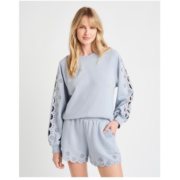 Splendid Tops - Splendid Jolie Eyelet sweatshirt